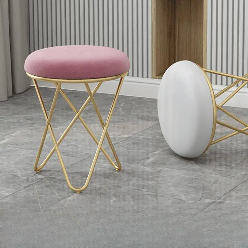 Dresser Stool Net Red Makeup Stool Simple Modern Nail Chair Girls Bedroom Home Round Makeup Chair