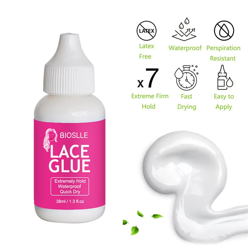 BIOSLLE Extremely Hold Lace Glue Fast Acting Lace Glue Remover Smooth Hair Sleek Wax Stick Kit