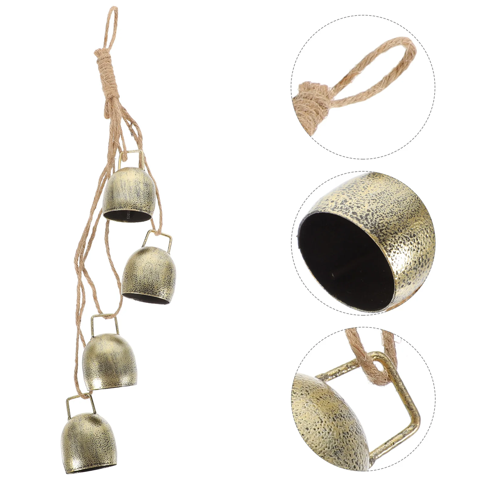 

1 Set Hanging Cow Bell Vintage Cow Bell Metal Cow Bell Rustic Style Cow Bell with Rope