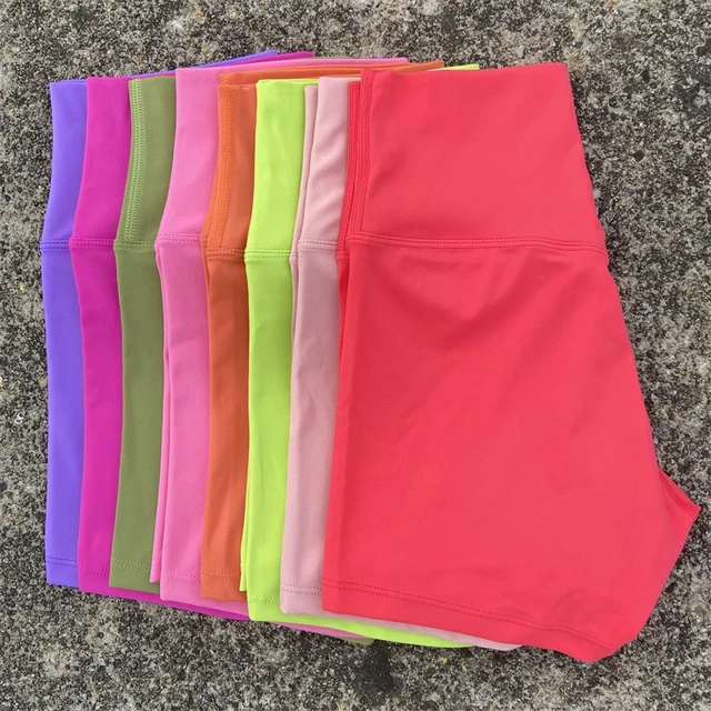 Solid Color High Waist Yoga Short Leg Women Fitness Sport Short  Bike Soft Squatting Proof Comprehensive Training Jog Athletic
