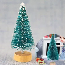 인공 눈 소나무 데스크탑 장식 미니 크리스마스 트리 장식, Navidad 크리스마스 장식, 새해, 12 개/세트, 4.5cm