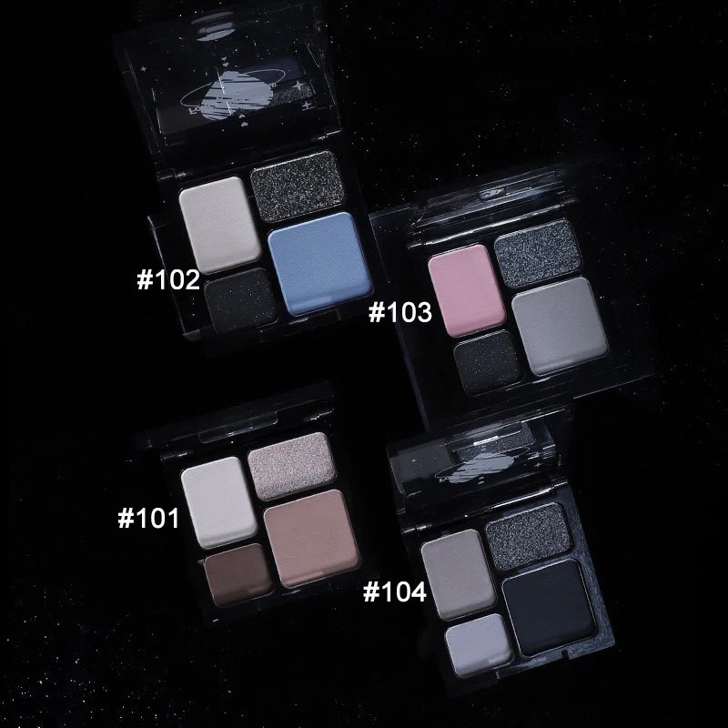 Cool Toned Eyeshadow Palette Black Smokey Blue Palette Matte Glitter