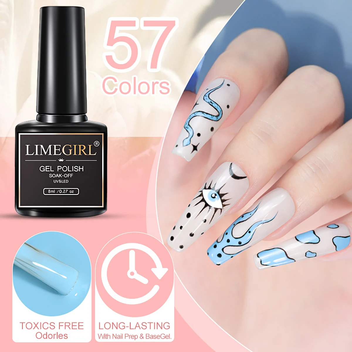 Nail Extension Glue Large Set 48/6W Nail Art Lamp Light Therapy Nail Polish Glue Set/Suitable for novices and professionals 6