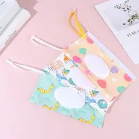 EVA Wet Wipes Bag Cute Reusable Flip Cover Wipes Holder Case Snap-Strap Portable Cosmetic Pouch Outdoor 2