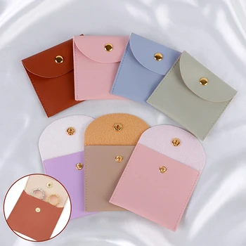 Pure Color Short Coin Purse Waterproof Large Capacity Jewelry Packaging Bag Money Bag Storage Bag Mini PU Leather Wallet 1