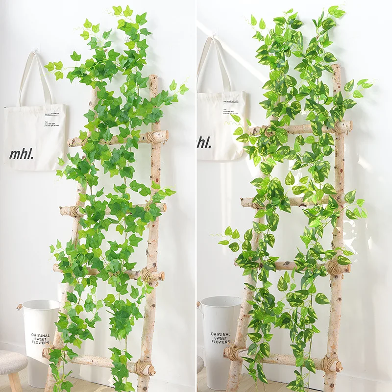 

Grape Leaf Vine Artificial Green Leaf Vine Simulation Plant Ceiling Decorative Radish accessories supplies room decor branch