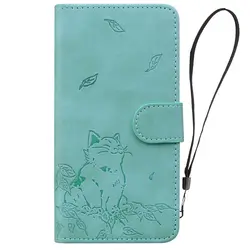 Kawaii Leather Wallet Flip Phone Case with Cover for Redmi 13C 4G(5G) (Green)