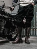 Non Stock Rugged Breeches Vintage Style Biker Pants Mens Motorcycle Trousers Black 1