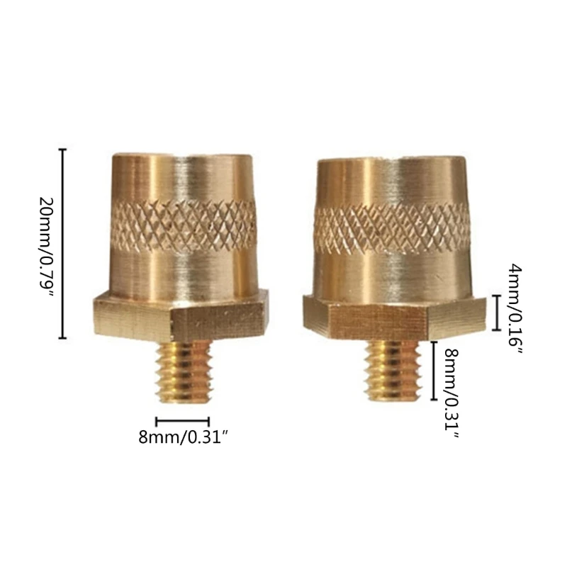 Car Battery Terminal Pair Brass Battery Poles Adapter 6/8mm Thread SimpleInstall