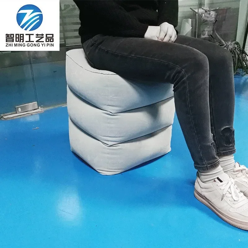 Travel Inflatable Adjustable Foot Pillow Inflatable Footrest Sleep Sit Long-distance Train Car Foot Rest Footstool 3