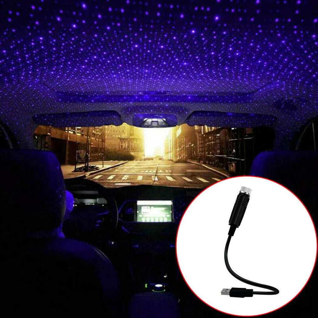 

1 Pcs Mini LED Car Roof Star Night Lights Projector Light Interior Ambient Night Starry Skyi USB LED Decorative Lights