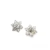5pc/lot Luxury Snowflake Style Zircon Button Micro Set Zircon Copper Plated Jewelry Accessories DIY Shirt Dress 4