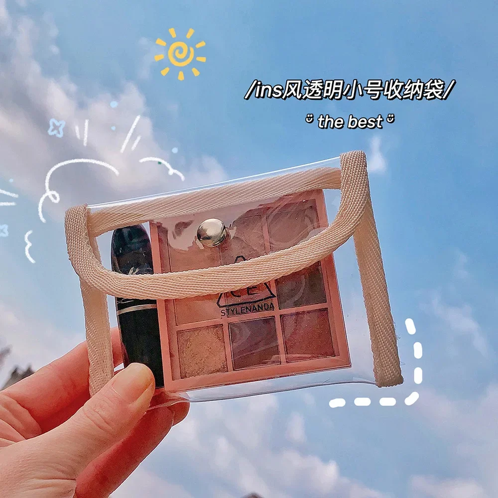 Women Transparent Kawaii Card Wallet Key Holder Storage Bag Fashion Pvc Coin Purse Girls 2023 New Clear Small Pouch Hand Purses