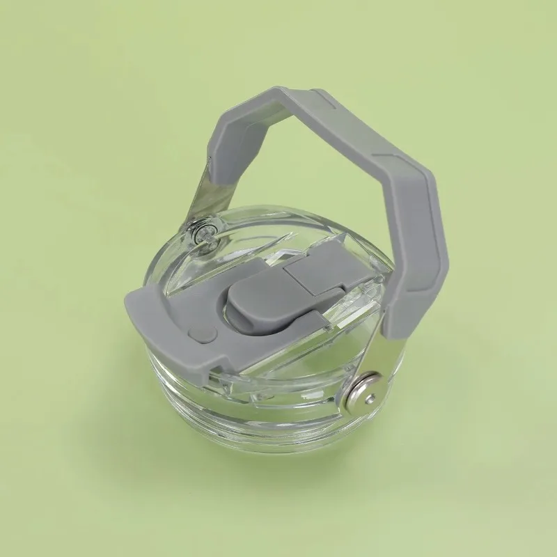 Double Cup Drinking Lid Sealed Leak Proof Portable Handle Lid Transparent High Appearance Insulated Cup Lid  Convenient