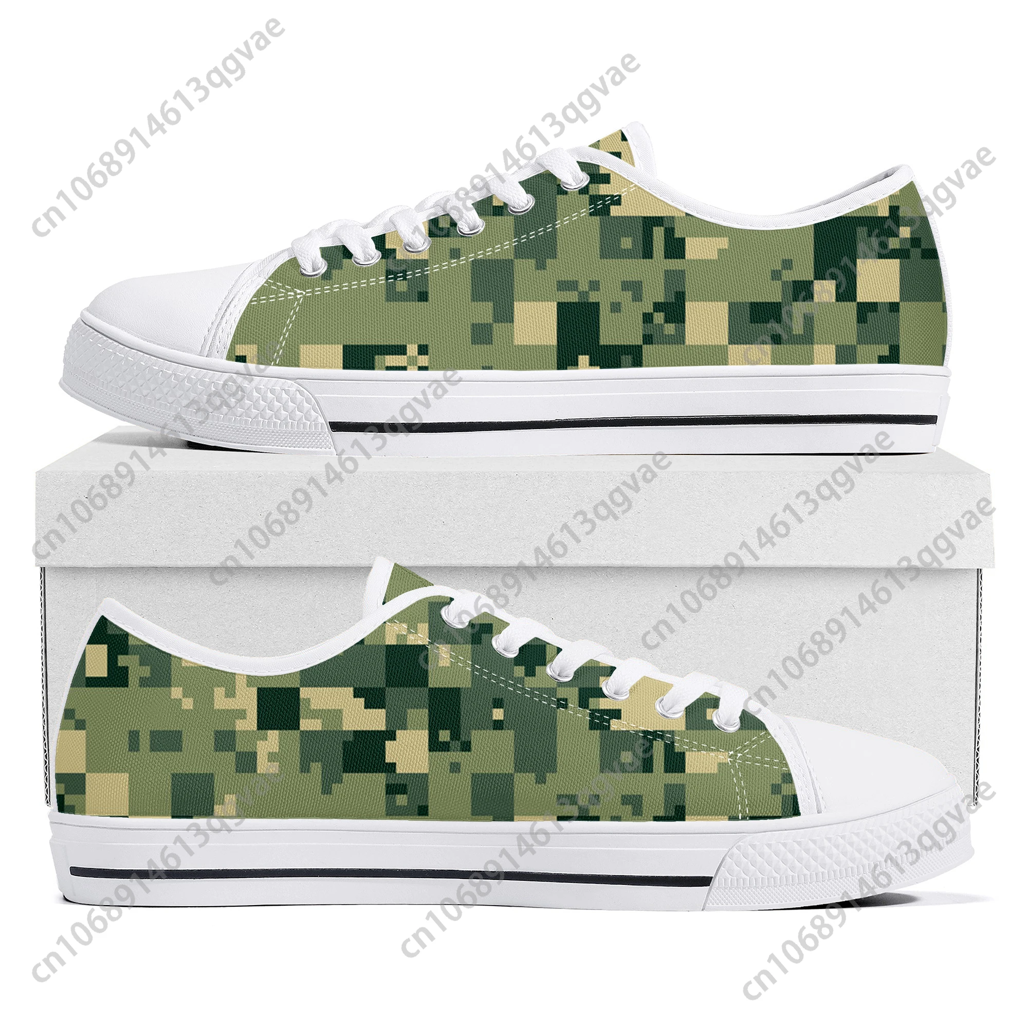 Camo Navy Low Top High Quality Sneakers Mens Womens Teenager Canvas Sneaker Camo Seamless Casual Couple Shoes Custom Shoe