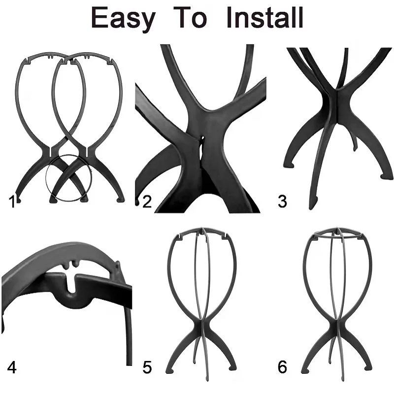 Collapsible Wig and Hat Display Stand - Durable Travel-Friendly Styling Holder