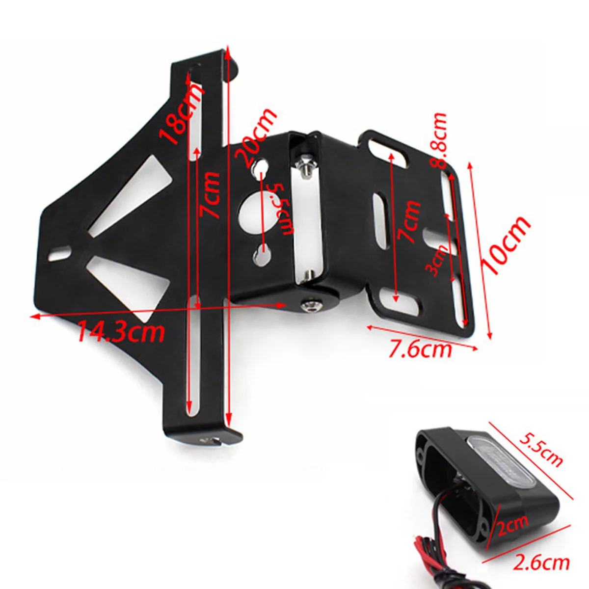 For Kawasaki Z750 Z800 Z900 Z1000 NINJA400 License Plate Frame Adjustable Rear License Plate Modification Motorcycle Accessories — view 4