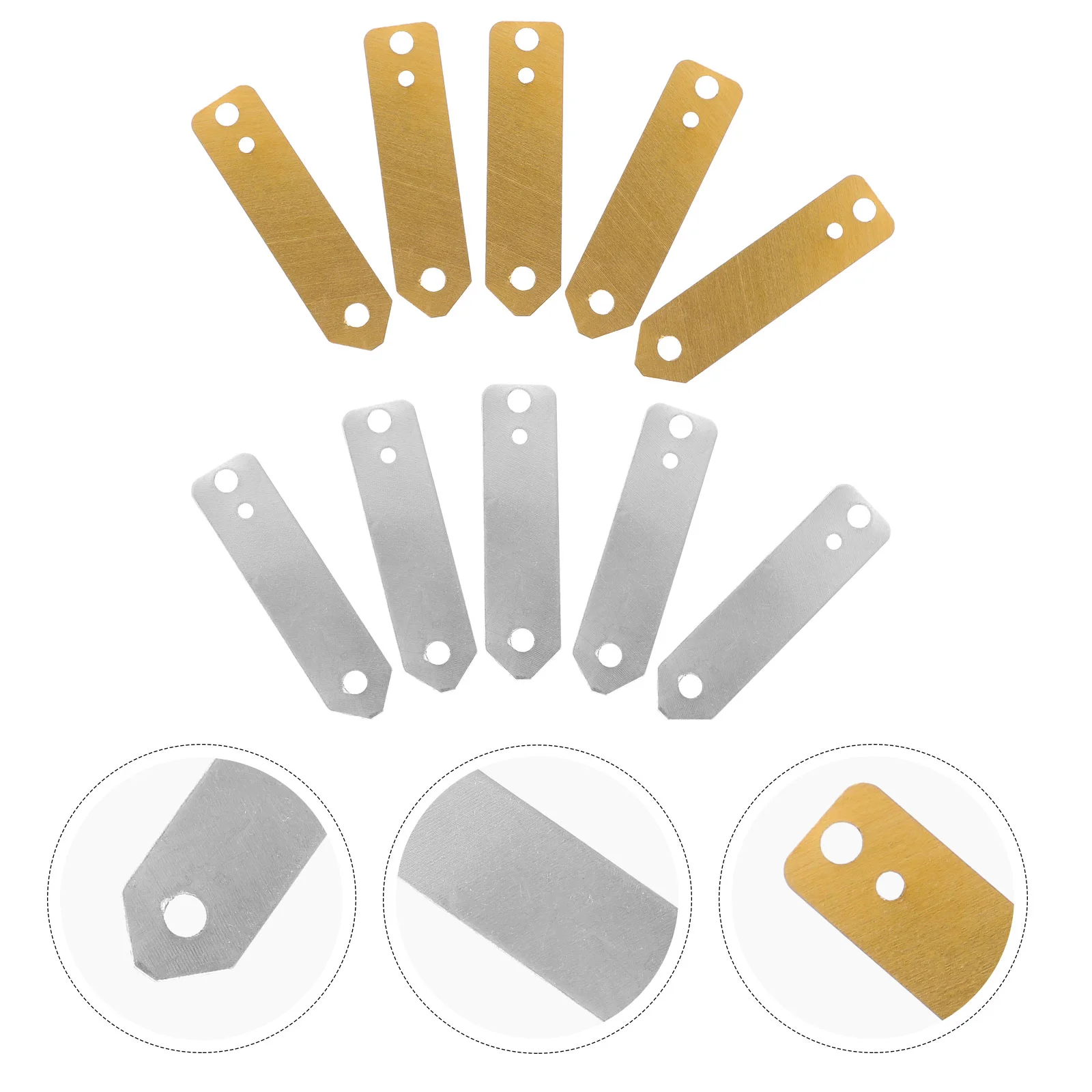 

10 Pcs Zinc Sheet Strip Copper Anode Electrode Material Fruit Experiment Supplies Metal Sheets