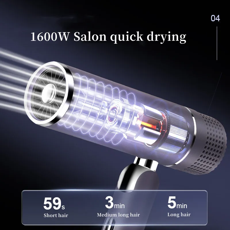Hair Dryer 1600w Negative Ion Foldable Portable Household Hair Salon T-type Dryer hair dryer