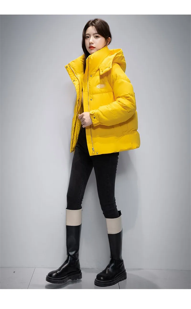 2026 Winter New Women's Korean Jacket Version Down Cotton-Padded Jacket Short Coat Short Female Padded Hooded Overwear