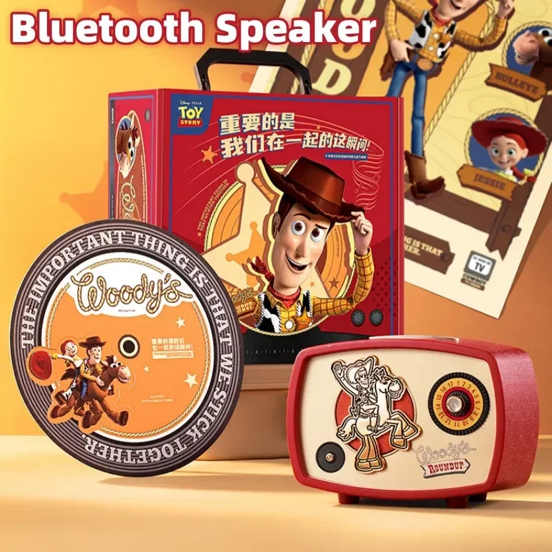 Disney Toy Story 4 Woody Retro Bluetooth Speaker Cartoon Girl Wireless Portable Cute Speaker Regalo Di Compleanno Di Natale Creativo