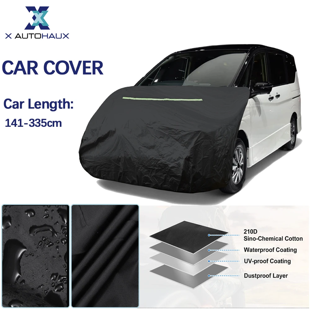Copri Cofano Auto Taglia M In 210D Sino-Chemical Cotton – 273 Cm, Impermeabile, Antifango, Con Fascia Riflettente E Cinghie Antivento