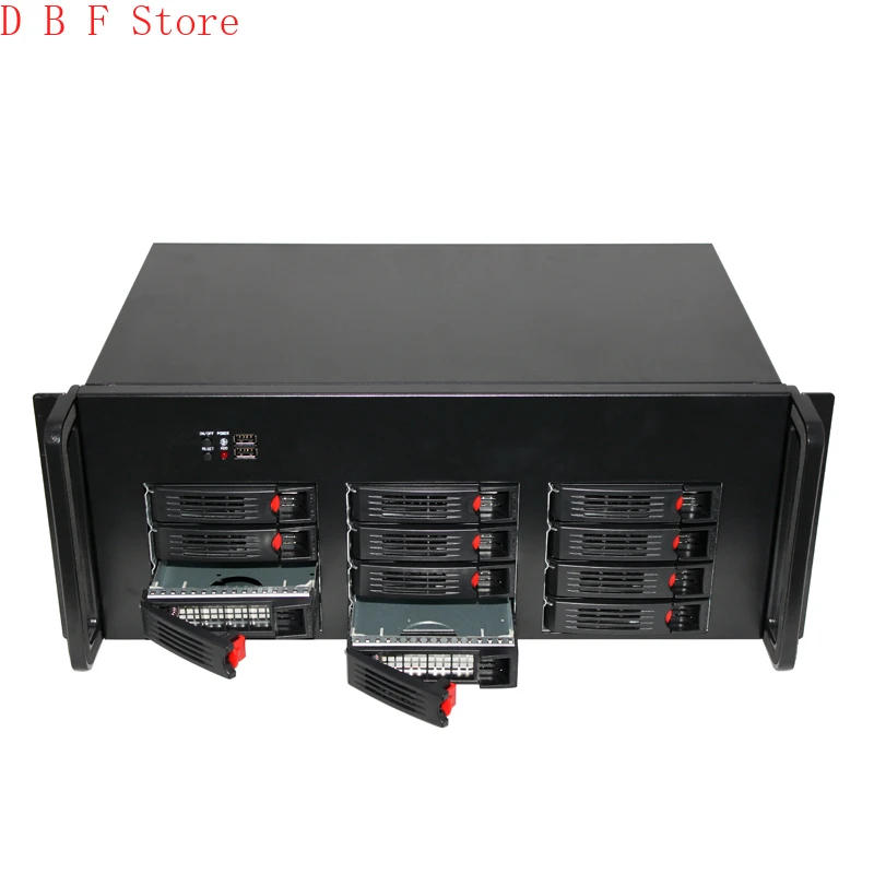 4U 19inch Rackmount Short Deep Case 12bay Hotswap Server Storage Case For IPFS Chassis