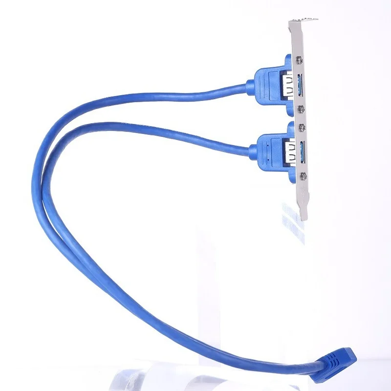 Full Size Motherboard Suporte com Slot Pci Placa Painel Traseiro Cabeçalho Conector Cabo Adaptador Usb 3.0 Feminino Novo 1pc - Imagem 2