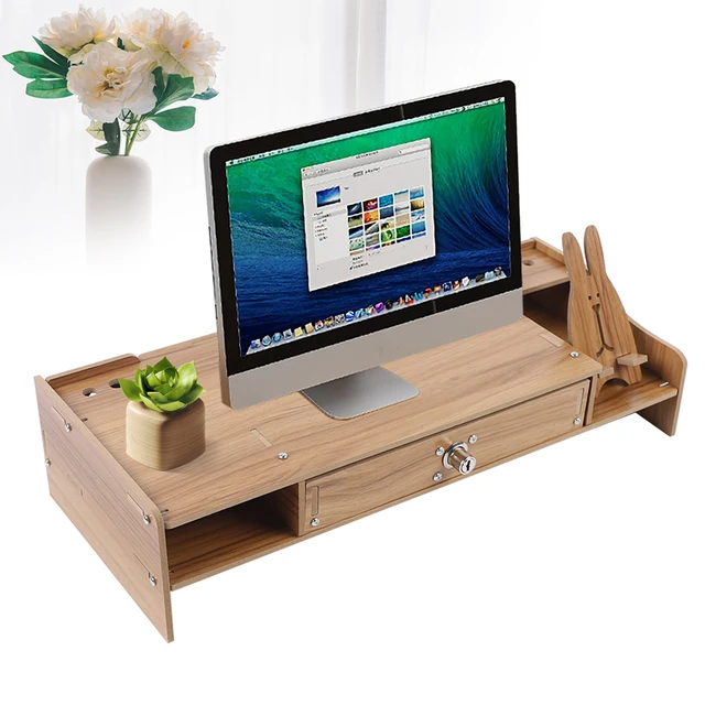 Transform your workspace with the Monitor Stand Desk Organizer