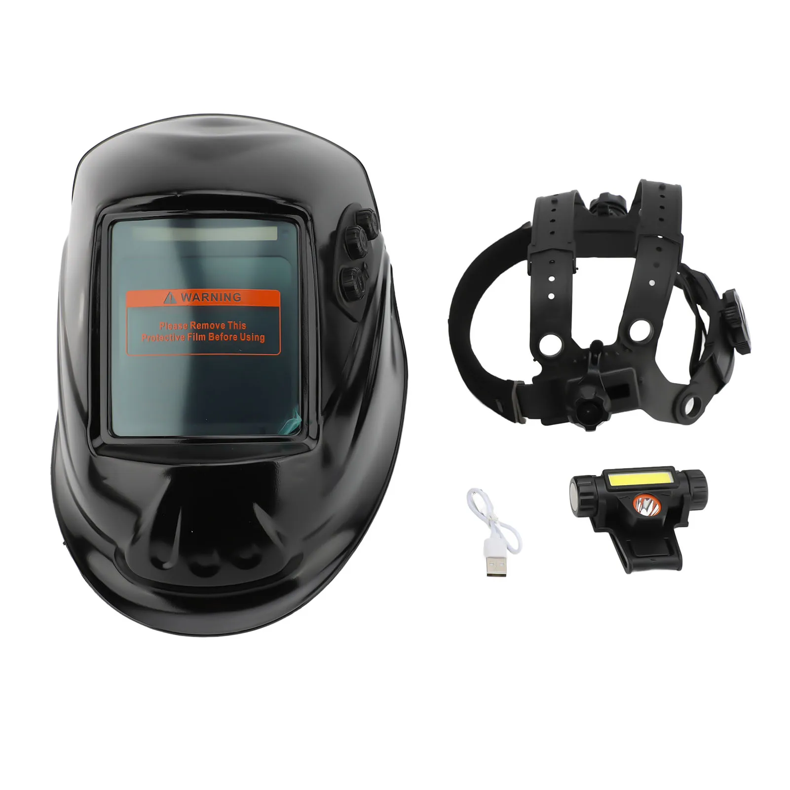 Welding Helmet Large Viewing LCD Screen True Color Solar Power Auto Darkening Welding Hood Helmet