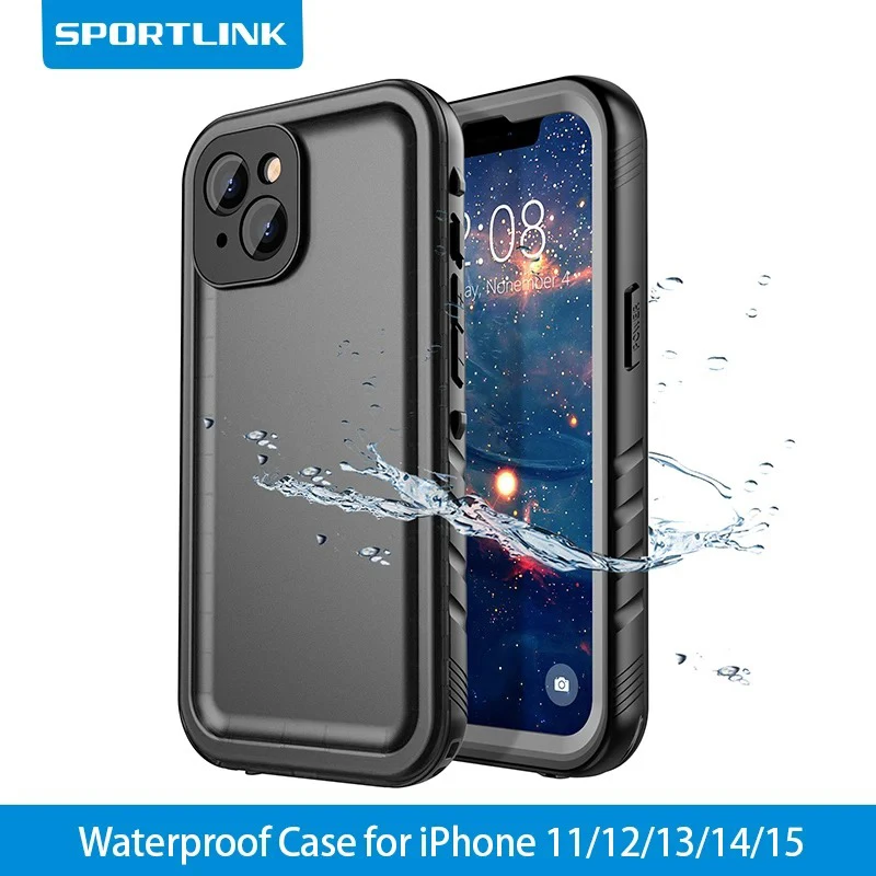SPORTLINK Waterproof Underwater Phone Case with Built-in Screen Protector