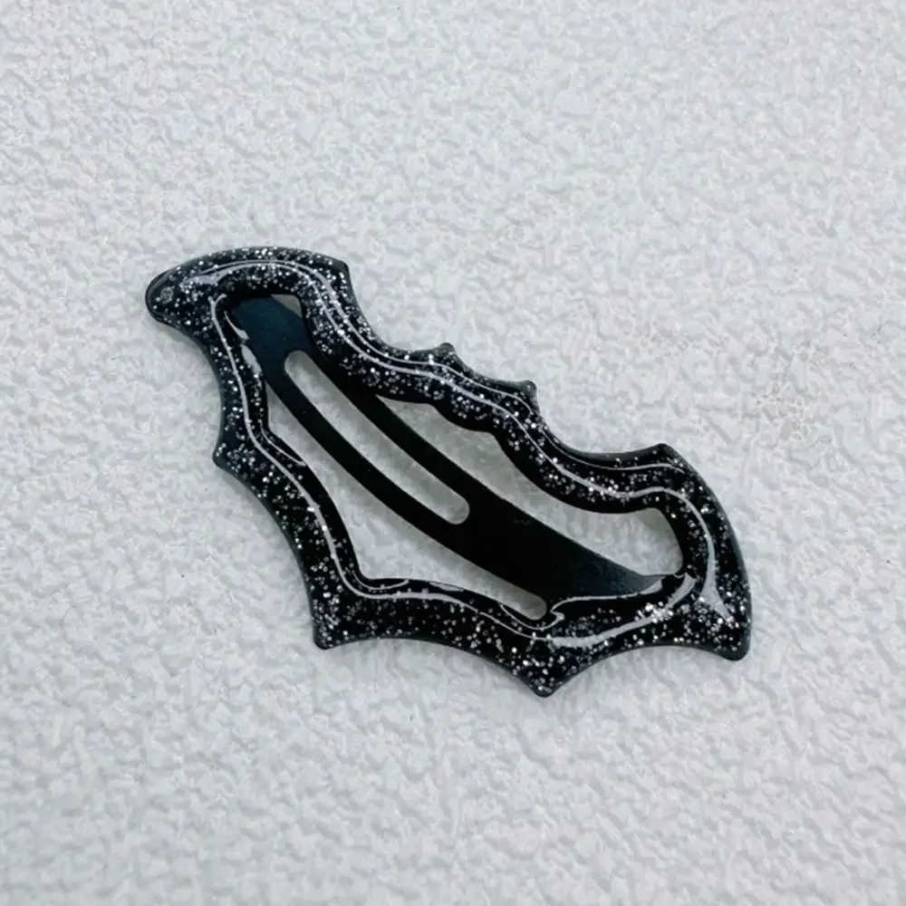 10/20Pcs Bat Shape Halloween Bat Hair Clips Halloween Theme Masquerade Furry Bat Hair Clips Metal Fun Hair Clips