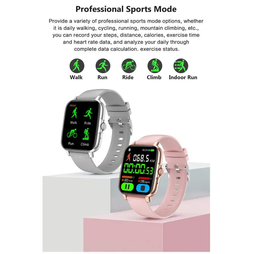 For Gt50 Intelligent Watch Bluetooth-compatible Call Waterproof Heart Rate Blood Pressure Blood Oxygen Monitoring Smartwatch