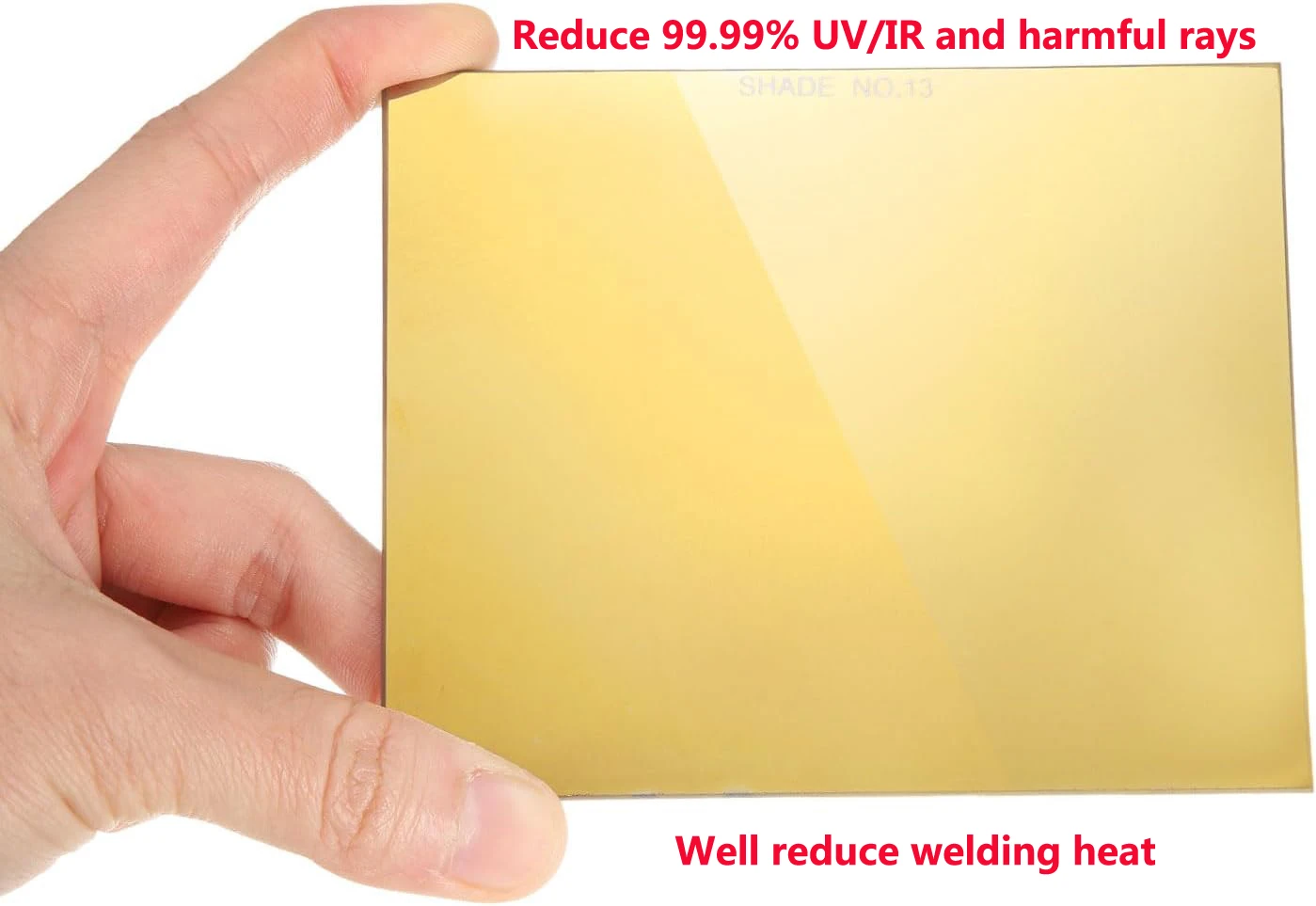 Welding Lens, 4-1/2 in x 5-1/4 in, Shade Number 10, Glass, image size:1399x963