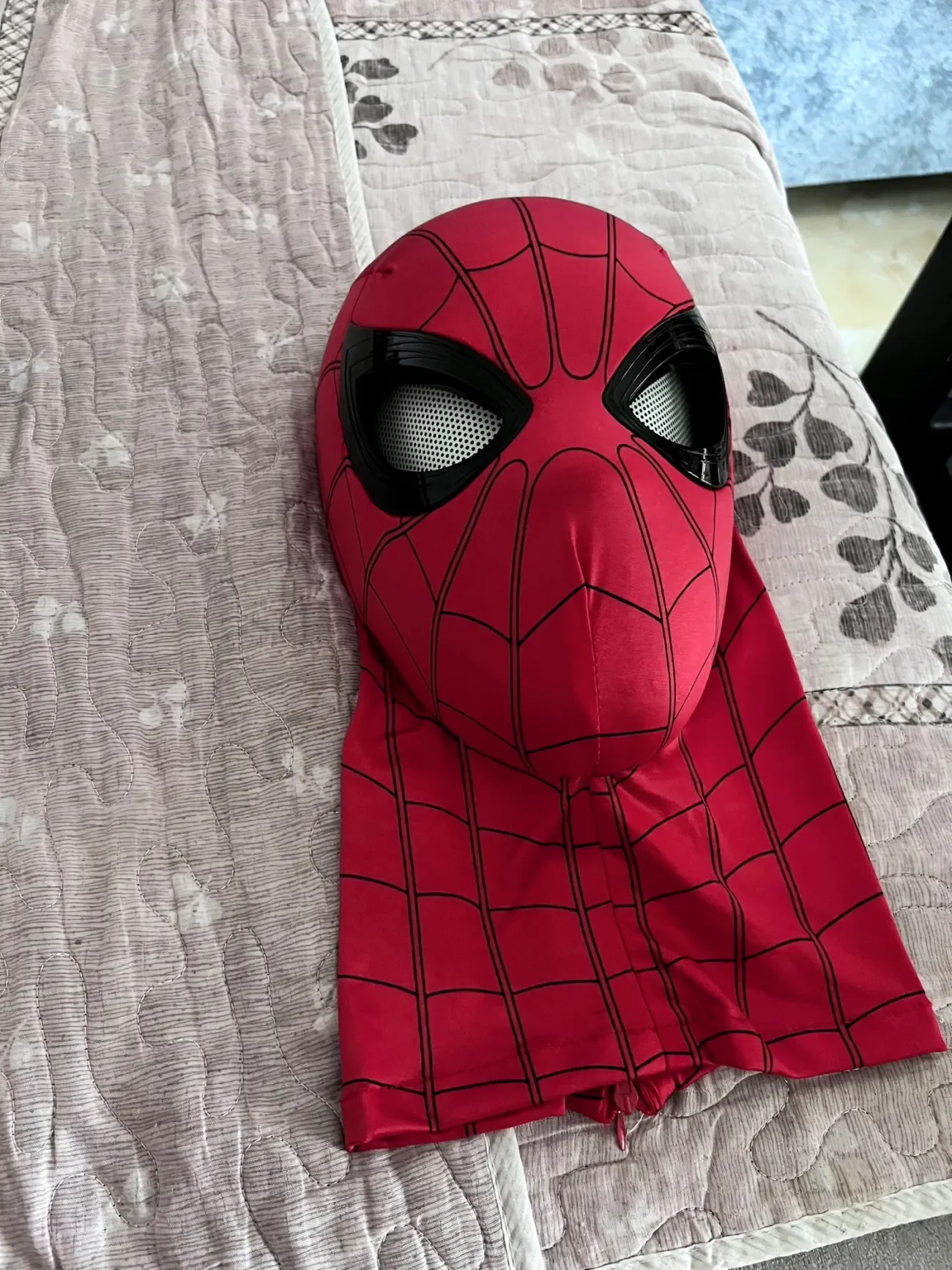 Mascara Spiderman Headgear Cosplay Moving Eyes Electronic Mask Spider Man  1:1 Remote Control Elastic Toys