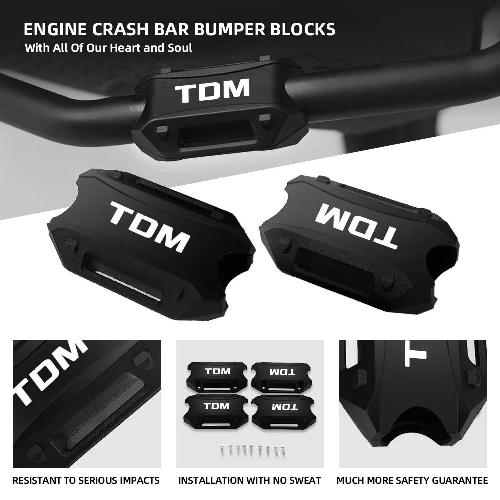 

Motorcycle 25mm Engine Crash bar Protection Bumper Decorative Guard Block For Yamaha TDM850 TDM900 TDM 850 900 1991-2020 2021