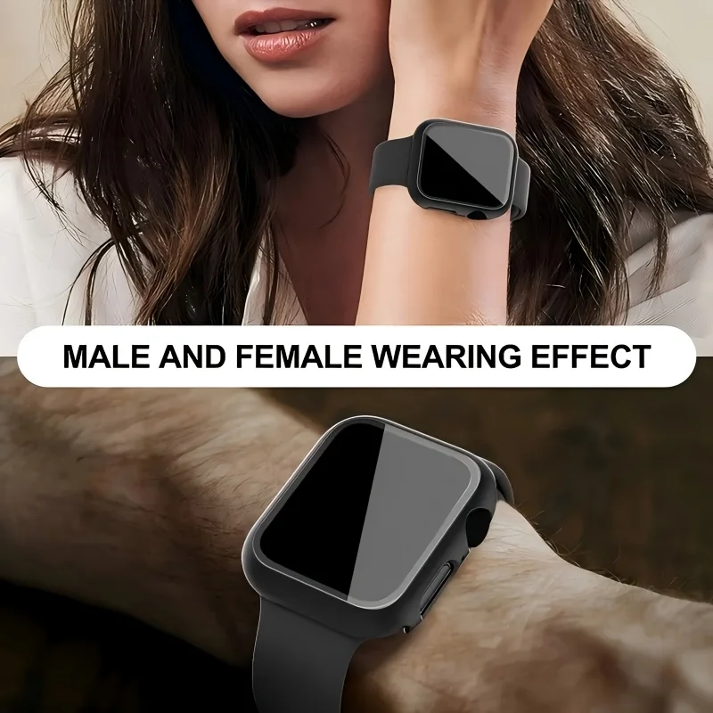 Premium Tempered Glass Protective Case for Smartwatch - 2 Pack Screen Protector Covers