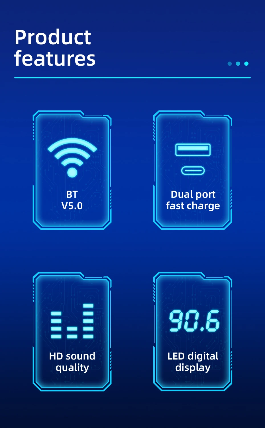 Hoco E75 30W PD USB QC3.0 Car Bluetooth MP3 FM Transmitter Charger description image 2