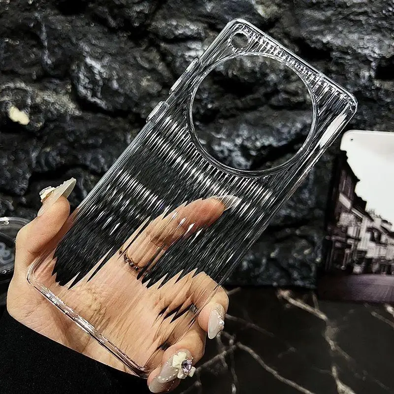 Luxury Transparent Skin-Friendly Corrugated Shockproof Bumper Case