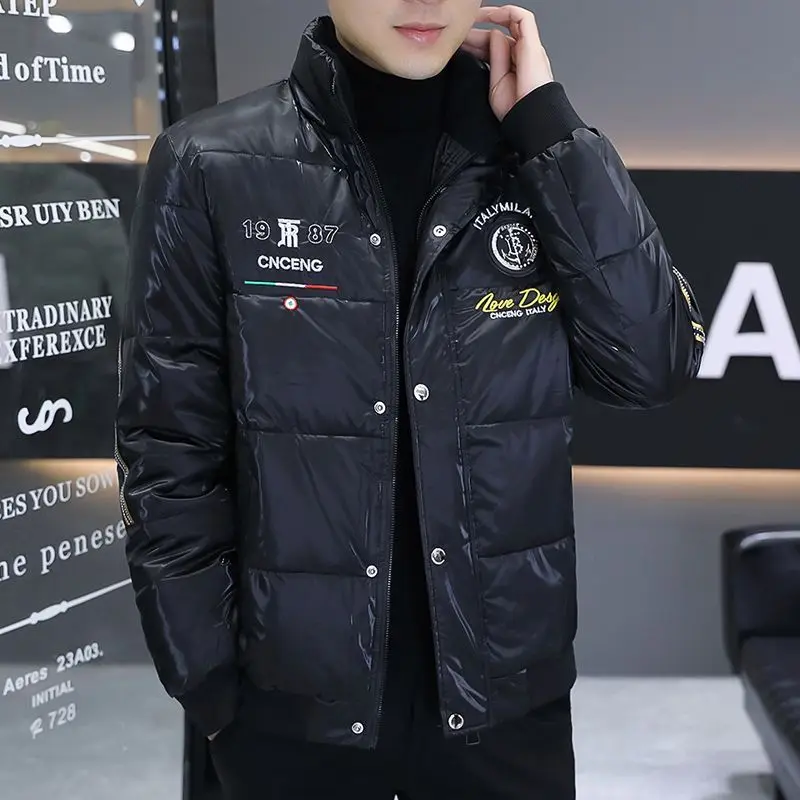 Luxury Brand Men Clothing Winter Jackets Warm Thick Parkas Waterproof Outerwear Embroidery Streetwear Casual Loose Coat New