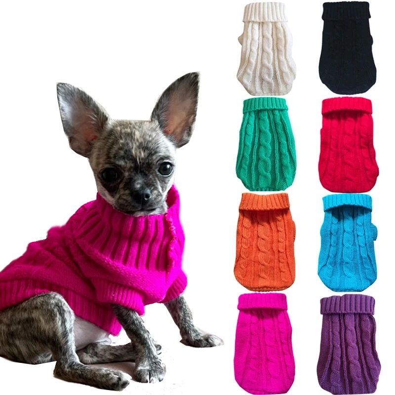 Ropa de invierno tejida para perros pequeños y medianos, suéter para  cachorros, Chihuahua, Yorkshire, puro|Suéteres de perro| - AliExpress