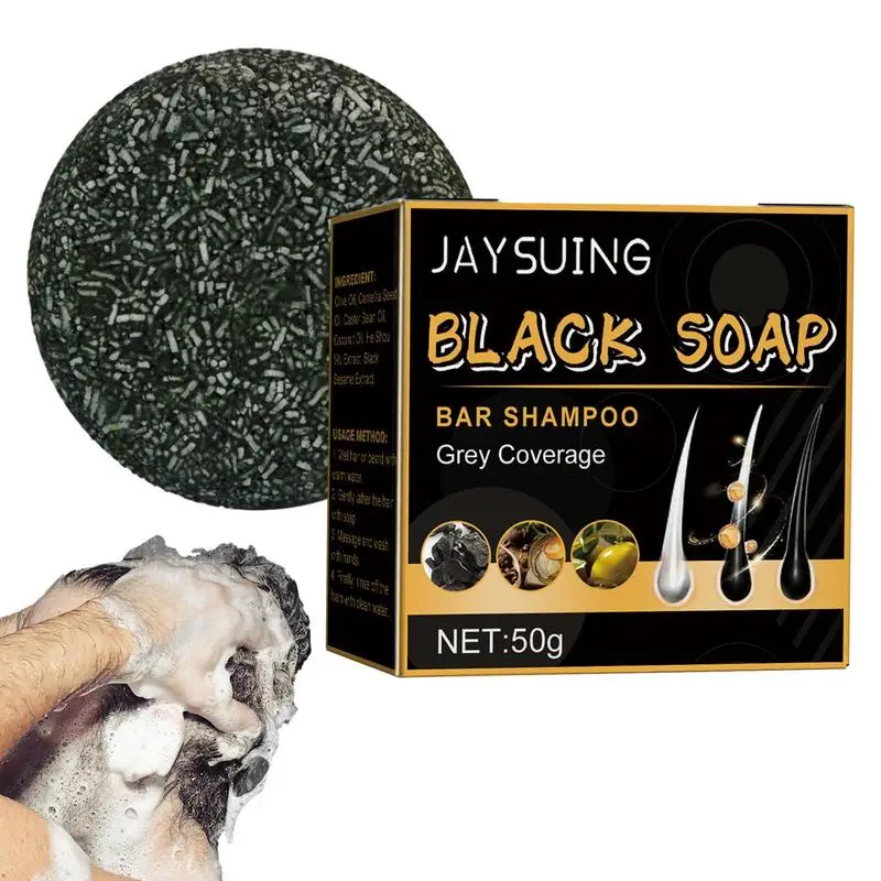 Natural Grey Hair Removal Soap Fast Effective Nourishing Hairs Soup Moisturizing Gray Removal Hair Anti Loss Hair Care Accessory