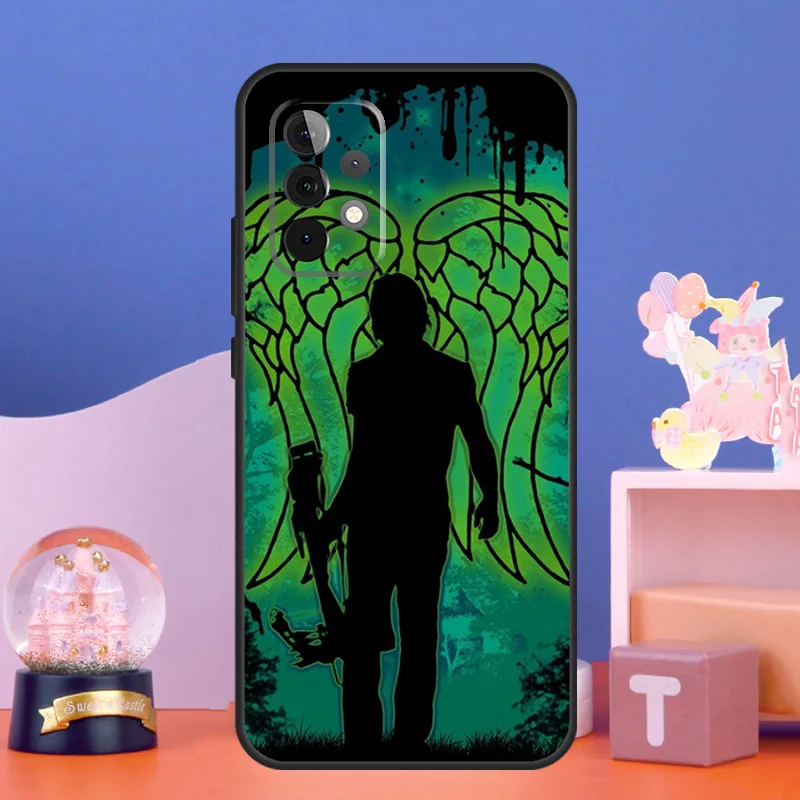 Daryl Dixon Wings Zombie Case For Samsung Galaxy A54 A34 A24 A14 A53 A33 A13 A52 A32 A22 A12 A71 A51 A15 A25 Cover