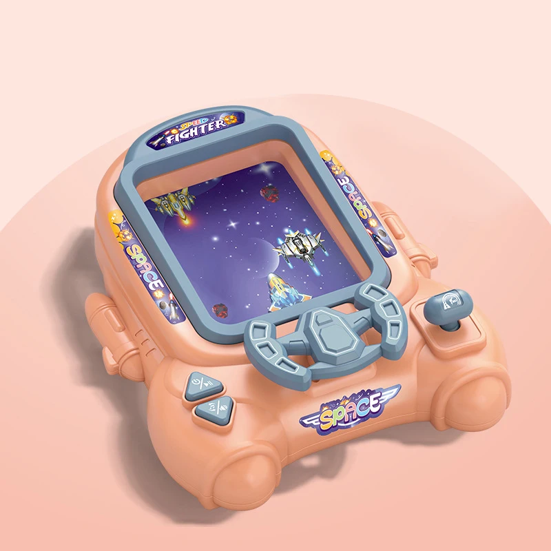 Simulated Aircraft Children's Handheld Game Console Mini Steering Wheel Control Reaction Training Educational Toys 3