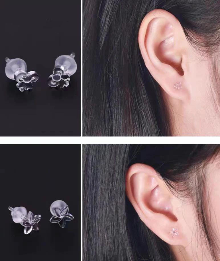 Cuffie Orecchie Senza Buco, 2 Paia Non Piercing, Gioielli Ipoallergenici in Argento e Oro per Cartilagine e Ragazze - Ear Cuff a Clip