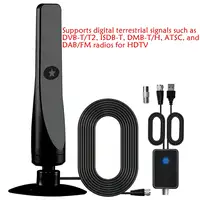 Antenne de télévision numérique à onde de terre haute définition intérieure et extérieure, antenne HDTV prenant en charge DVB-T/T2, ISDB-T, DMB-T/H, ATSC 6