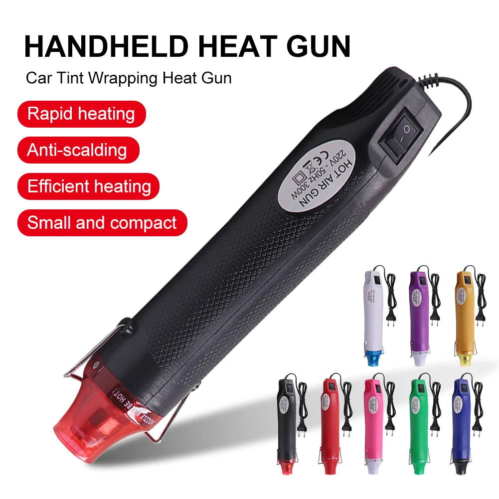 

300W Heat Gun Electric Power Mini Hot Air Gun Blower with Shrink Tubing Heat Shrink Gun for DIY Craft Wrap Plastic Rubber Stamp