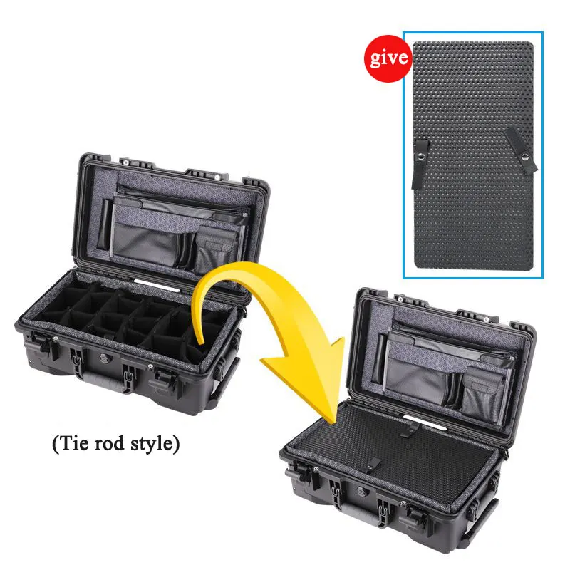 Trolley Case Tool Box Organizer Box Photographic Equipment SLR Camera Lens Professional Complete Storage Waterproof Working