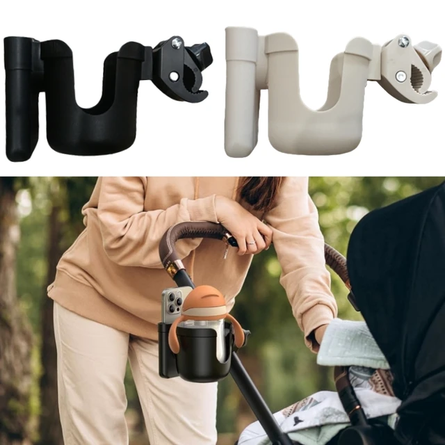 Porte-gobelets pour landau, porte-gobelet d'eau pour poussette de bébé, avec support pour téléphone portable, chariot, poussette de caricyclette, porte-bouteille, porte-téléphone 1