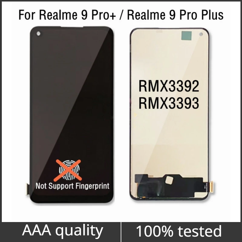 

6.43" TFT LCD For Realme 9 Pro + Plus LCD Display Touch Screen Digiziter Assembly For Realme 9 Pro Plus RMX3392 RMX3393 LCD